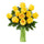 Arrangement spectaculaire de bouquet jaune