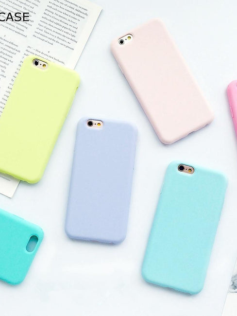 Matte Case for iPhone 6 6S 5 5S SE 8 Plus Soft Back Cover for iPhone 7 7Plus X Xs Max XR - am phone cases